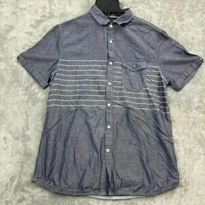 Jeremiah Clothing Shirt Mens Size Medium Blue Button Up Workwear Cotton Pocket
